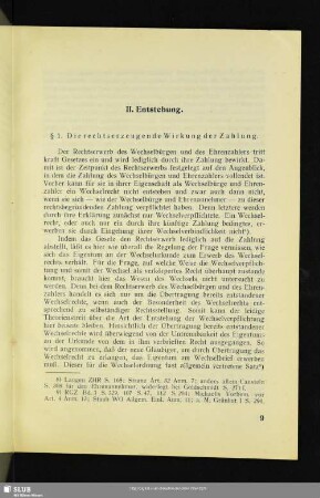 II. Entstehung