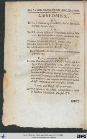 Libri Omissi.