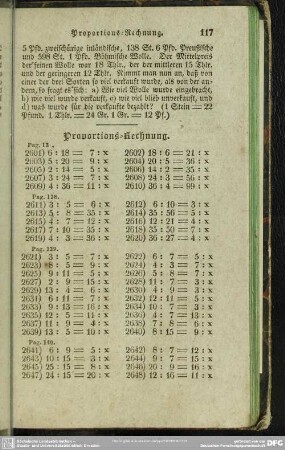 Proportions-Rechnung