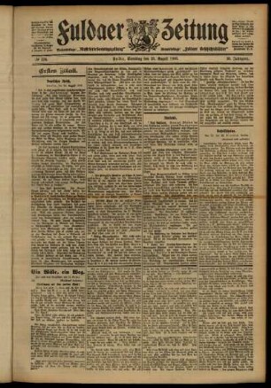 Erste Ausgabe vom Samstag, den 25. August 1906.
