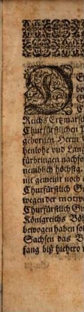 Copia, Chur Sachsens, dem Pfältzischen Gesandten Georg Friderichen Grafen zu Hohenloe [et]c. gegebener Resolution : Sub dato den 11. Tag deß Jenners, Anno 1621.