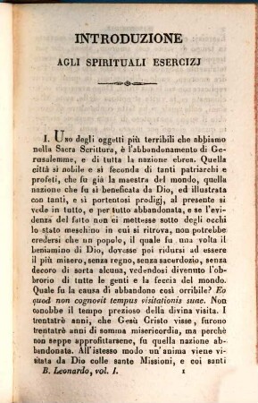 Esercizi spirituali : Divisi in tre parti con un compendio della vita dell'autore, 1. Meditazioni. - XVIII, 238 S.