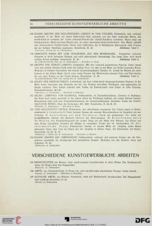 Verschiedene Kunstgewerbliche Arbeiten (Nr. 155-180)