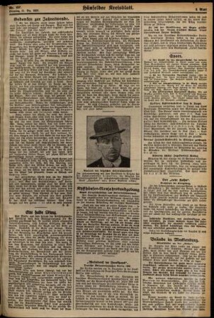 Zweite Ausgabe vom Dienstag, den 31. Dezember 1929.