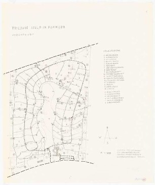 Friedhof Stolp: Grundriss 1:1000 (Vorentwurf)