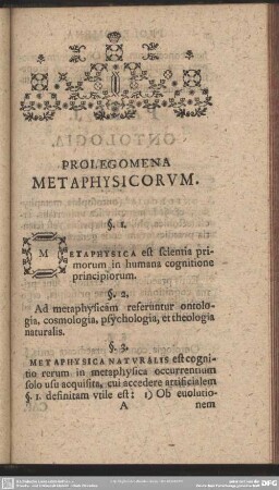Prolegomena Metaphysicorum