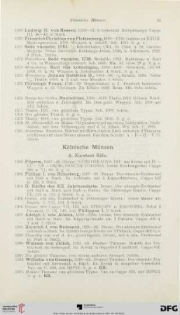 Kölnische Münzen (Nr. 1382-1569)