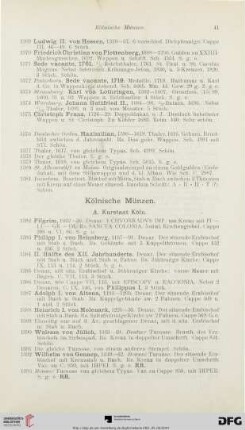 Kölnische Münzen (Nr. 1382-1569)