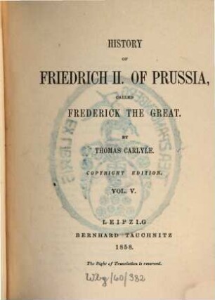 History of Friedrich II. of Prussia, called Frederick the Great, 5