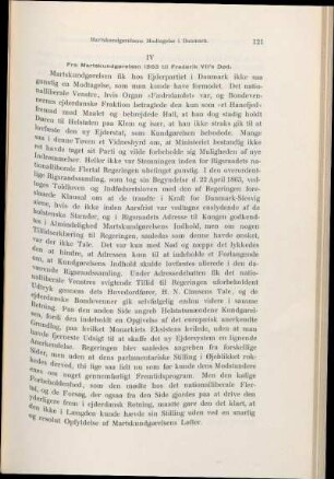 IV. Fra Martskundgørelsen 1863 til Frederik VII's Død.