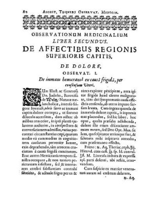 Liber Secundus. De Affectibus Regionis Superioris Capitis.