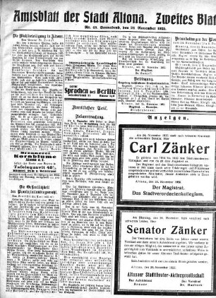 Nummer 48. Zweites Blatt. : Sonnabend, den 28. November 1925