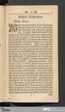 Erstes Schreiben.