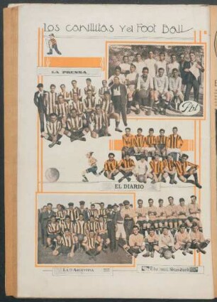 Los canillitas y el football - Ilustración