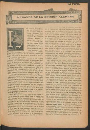 A través de la opinión alemana