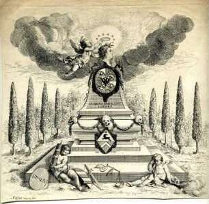 Gedenkblatt für Jakob Gottlieb Rudolf Volckamer