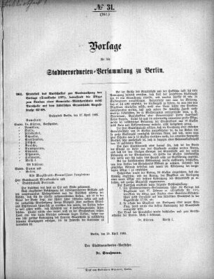 No. 31 (261), 20. April 1885