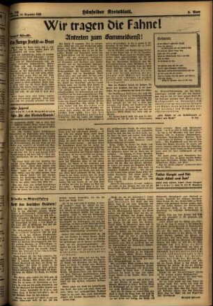 Zweite Ausgabe vom Mittwoch, den 16. Dezember 1936.