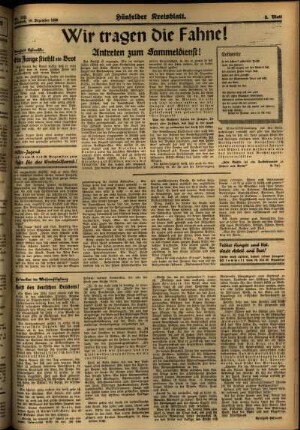Zweite Ausgabe vom Mittwoch, den 16. Dezember 1936.