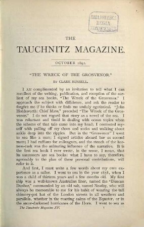 The Tauchnitz magazine : an English monthly miscellany for continental readers, 15/17. 1892