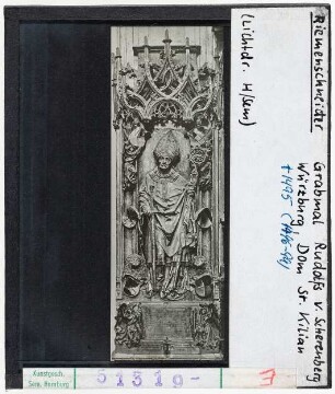 Riemenschneider: Grabmal für Rudolf von Scherenberg, Würzburg, Dom