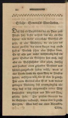 Etliche Generals Anecdoten.
