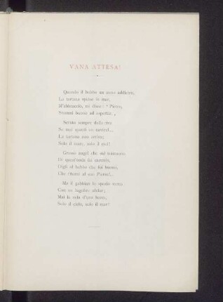 Vana attesa!