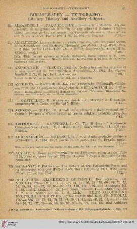 Bibliography - Typography (No. 329 - 383)