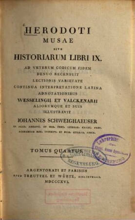 Herodoti Musae sive historiarum libri IX, 4