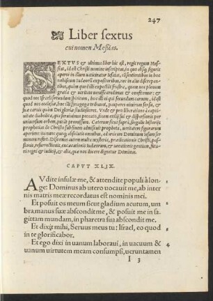 Liber sextus cui nomen Meßias.