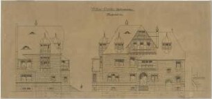 Billing, Hermann; Karlsruhe, Jahnstr. 24; Haus Lieber - Fassadenentwurf