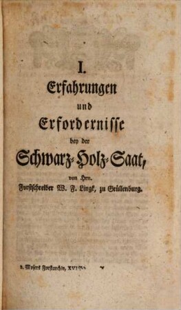 Forst-Archiv zur Erweiterung der Forst- und Jagd-Wissenschaft und der Forst- und Jagd-Literatur. 16. 1795