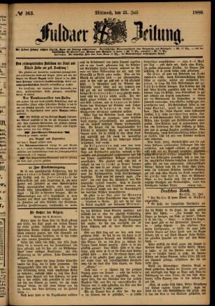 Ausgabe vom Mittwoch, den 21. Juli 1886.