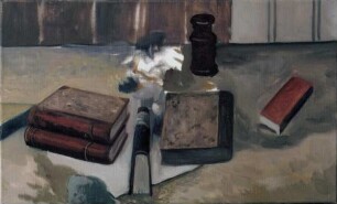 Stilleben mit Büchern (unvollendet)