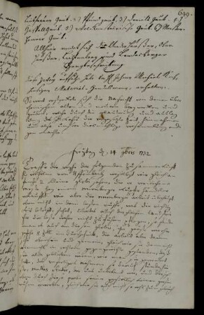 Freytag d 14 9bris [November] 1732