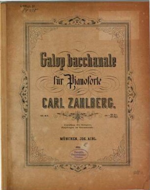 Galop bacchanale für Pianoforte : op. 11b