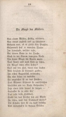 Die Magd des Müllers