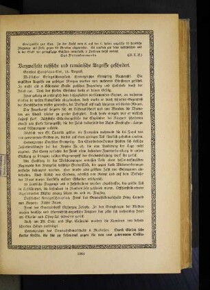 Verzweifelte russische und rumänische Angriffe gescheitert.