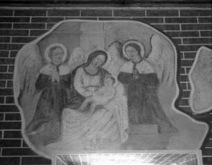 Die Anbetung der Madonna durch zwei Engel