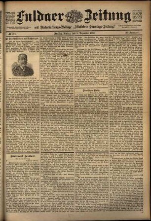 Ausgabe vom Freitag, den 09. Dezember 1898.