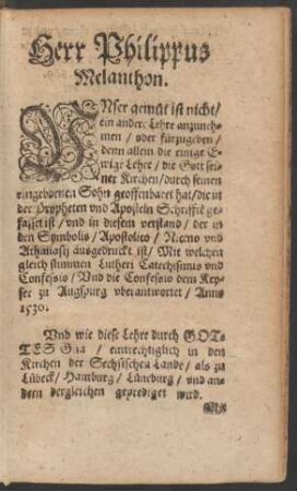 Herr Philippus Melanthon.