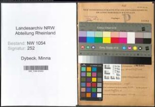 Entnazifizierung Minna Dybeck , geb. 10.07.1898 ()