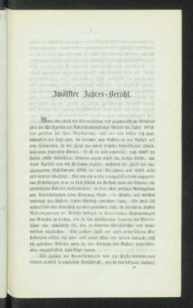 Zwölfter Jahres-Bericht.