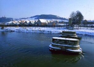 Innerdeutsche Grenze an der Werra : Aufnahme von der DDR-Sperranlagen an der innerdeutschen Grenze, um 1985