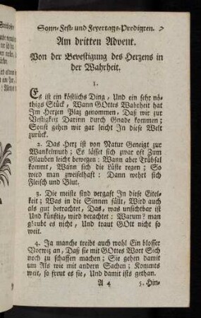 7, Am dritten Advent.