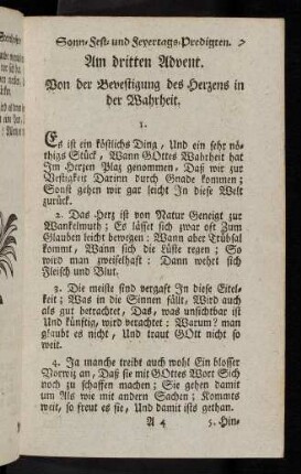 7, Am dritten Advent.