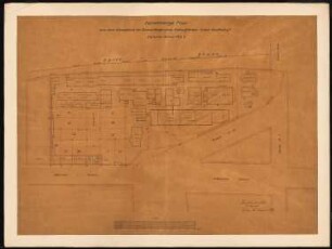 Dannenbergsche Cattunfabriken AG, Berlin-Kreuzberg: Lageplan 1:500