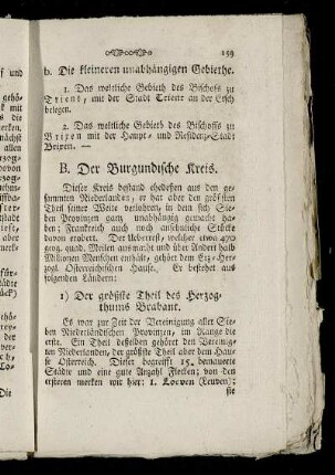 B. Der Burgundische Kreis.