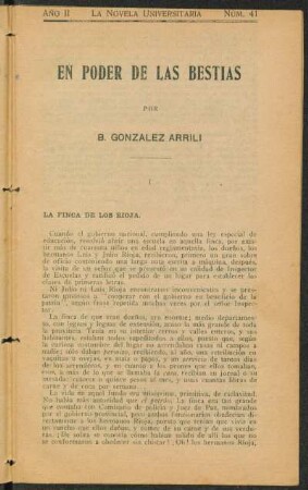 1922004100: En poder de las bestias