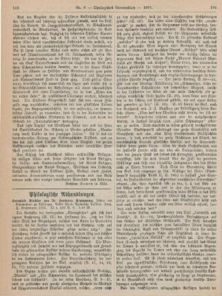 183-185 Philologische Abhandlungen